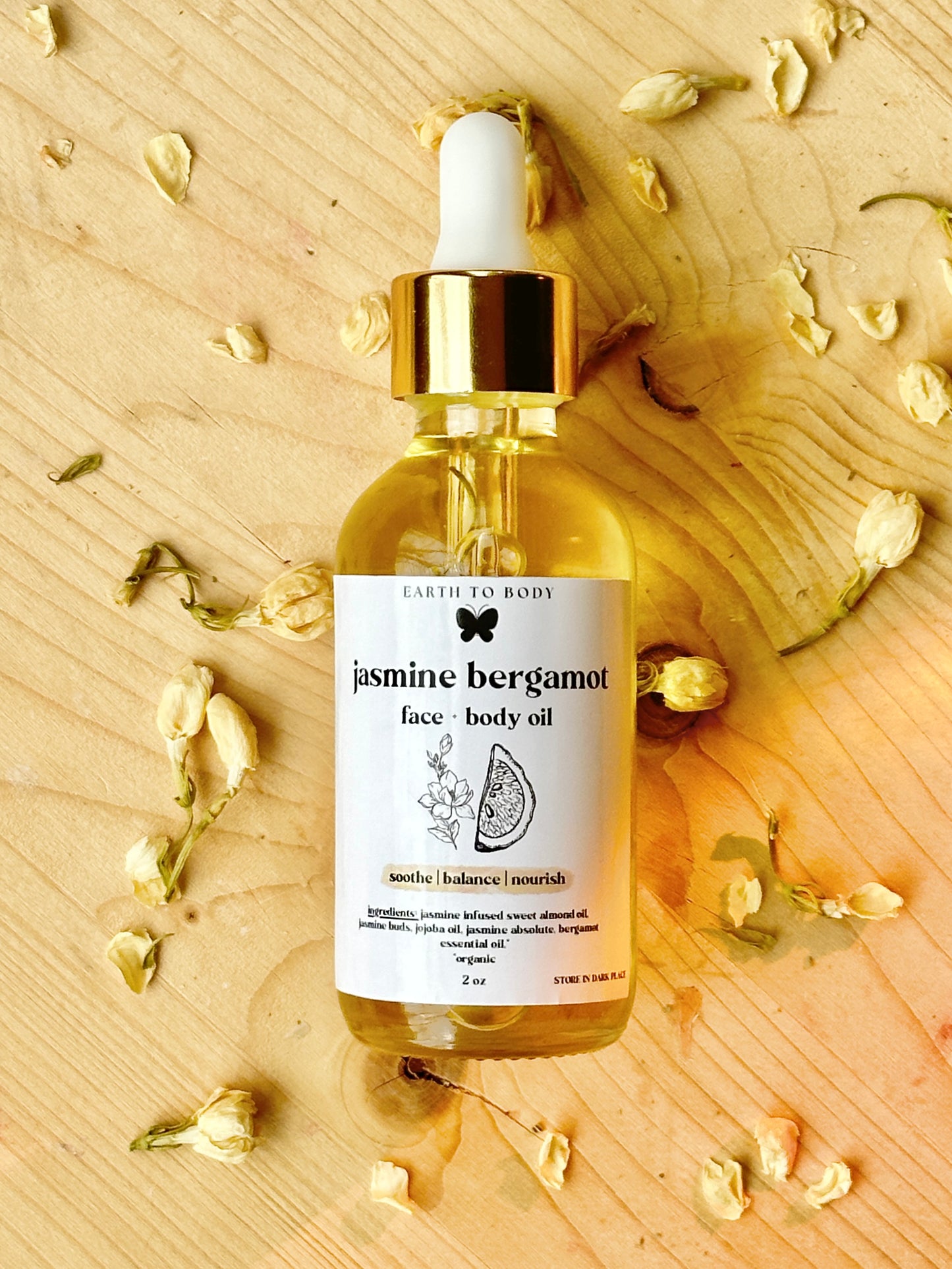 Jasmine Bergamot Face + Body Oil