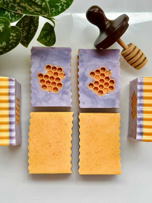 Shea Butter & Goat Milk Soap Batch | lilac + lavender honey