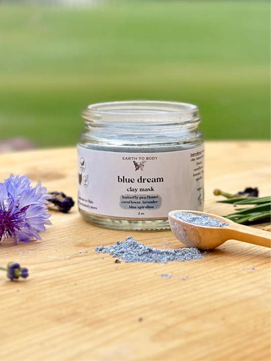 Blue Dream Clay Mask | butterfly pea flower, cornflower, lavender + blue spirulina