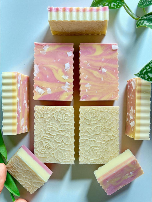 Shea Butter & Goat Milk Soap Batch | lemon coconut rose
