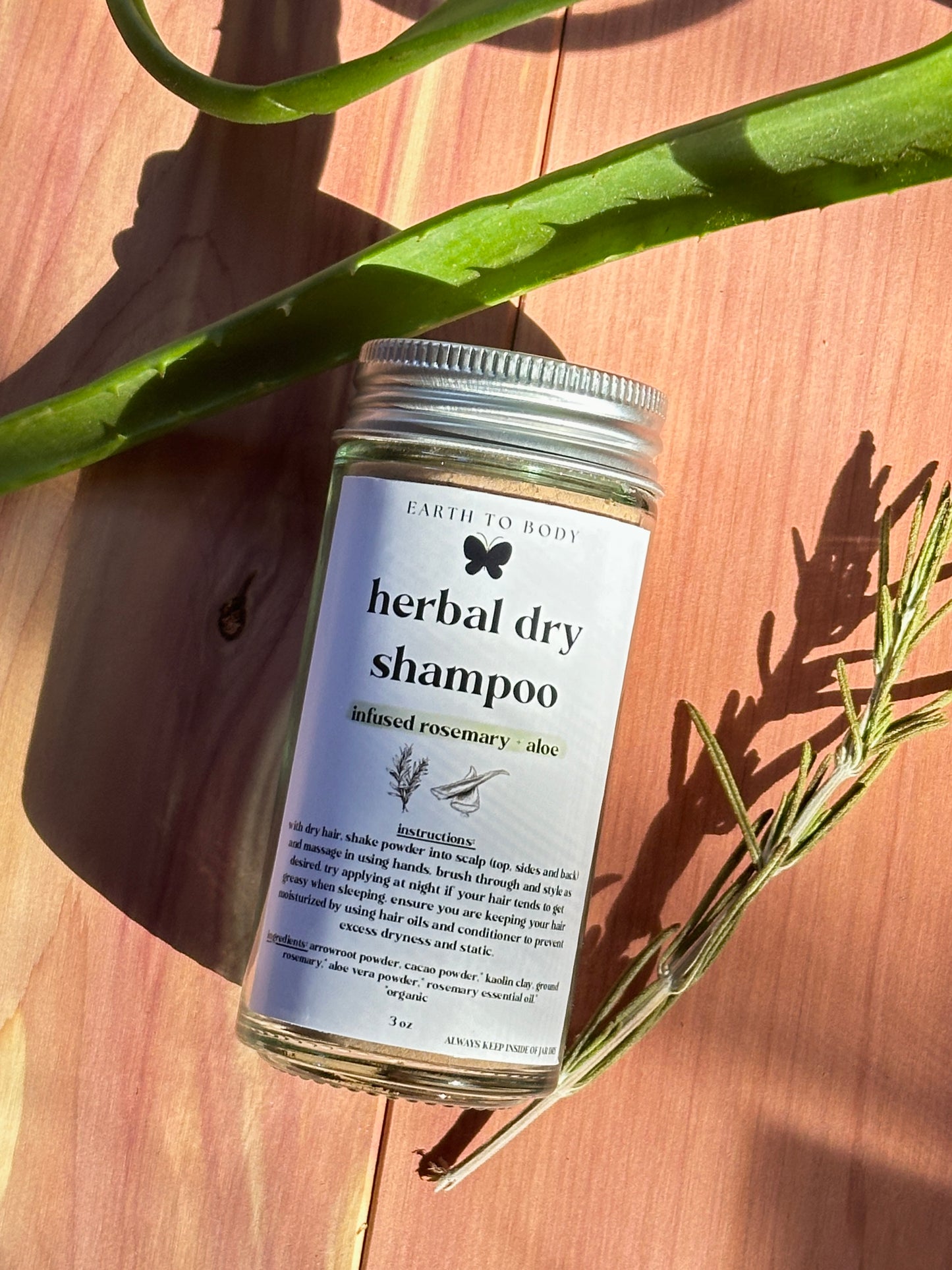 Herbal Dry Shampoo | infused rosemary + aloe