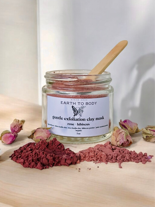 Gentle Exfoliation Clay Mask | rose + hibiscus