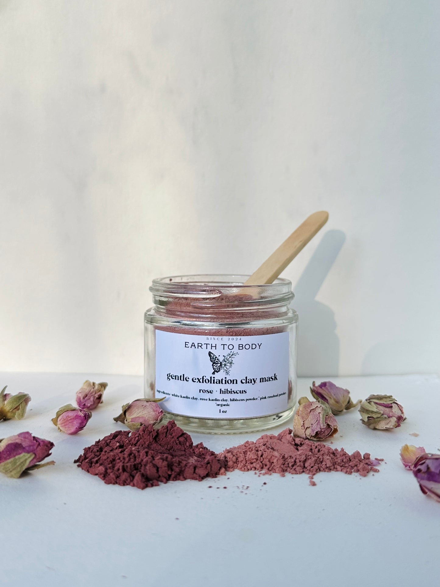 Gentle Exfoliation Clay Mask | rose + hibiscus