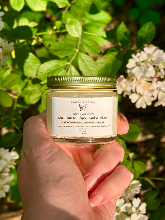 Deep Hydration Shea Butter Face Moisturizer | with infused vanilla, calendula + castor oil