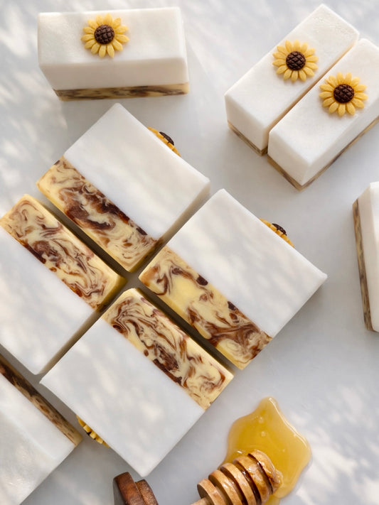 Handcrafted Bar Soap | sunflower honey + sandalwood