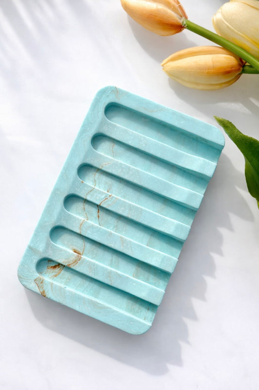 COMING SOON Hand Poured Soap Dish | turquoise