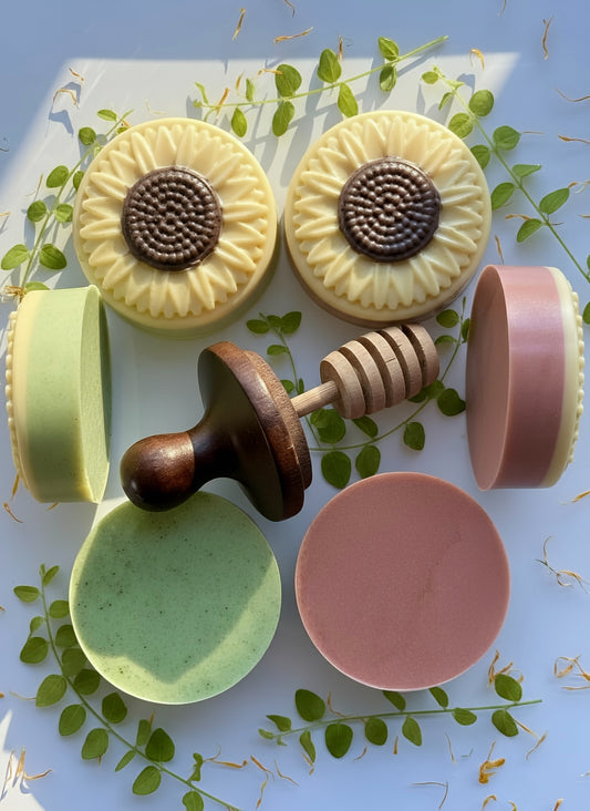 Shea Butter & Goat Milk Soap | sunflower honey + sandalwood