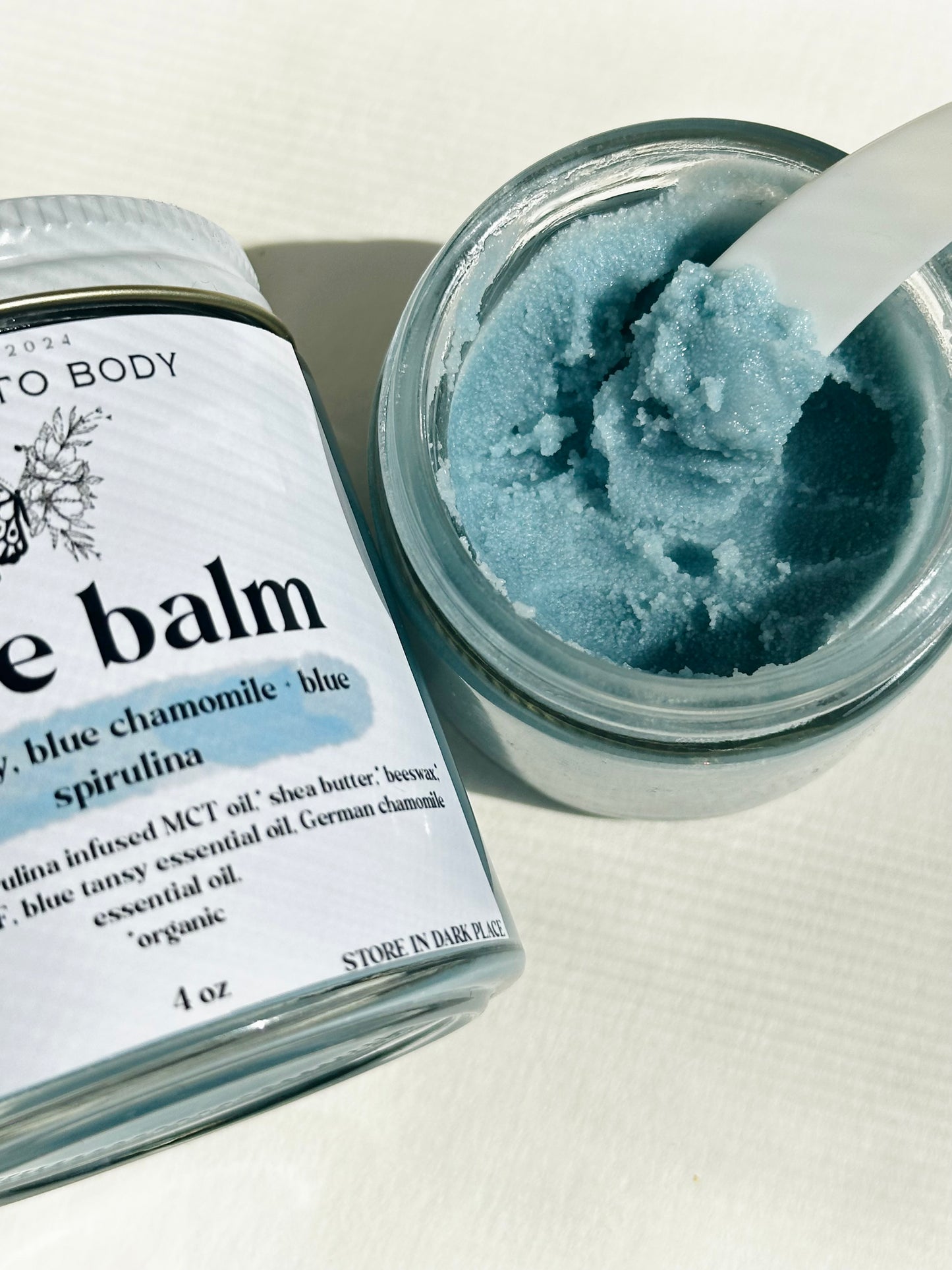 Infused Face Balm | blue tansy, blue chamomile + blue spirulina