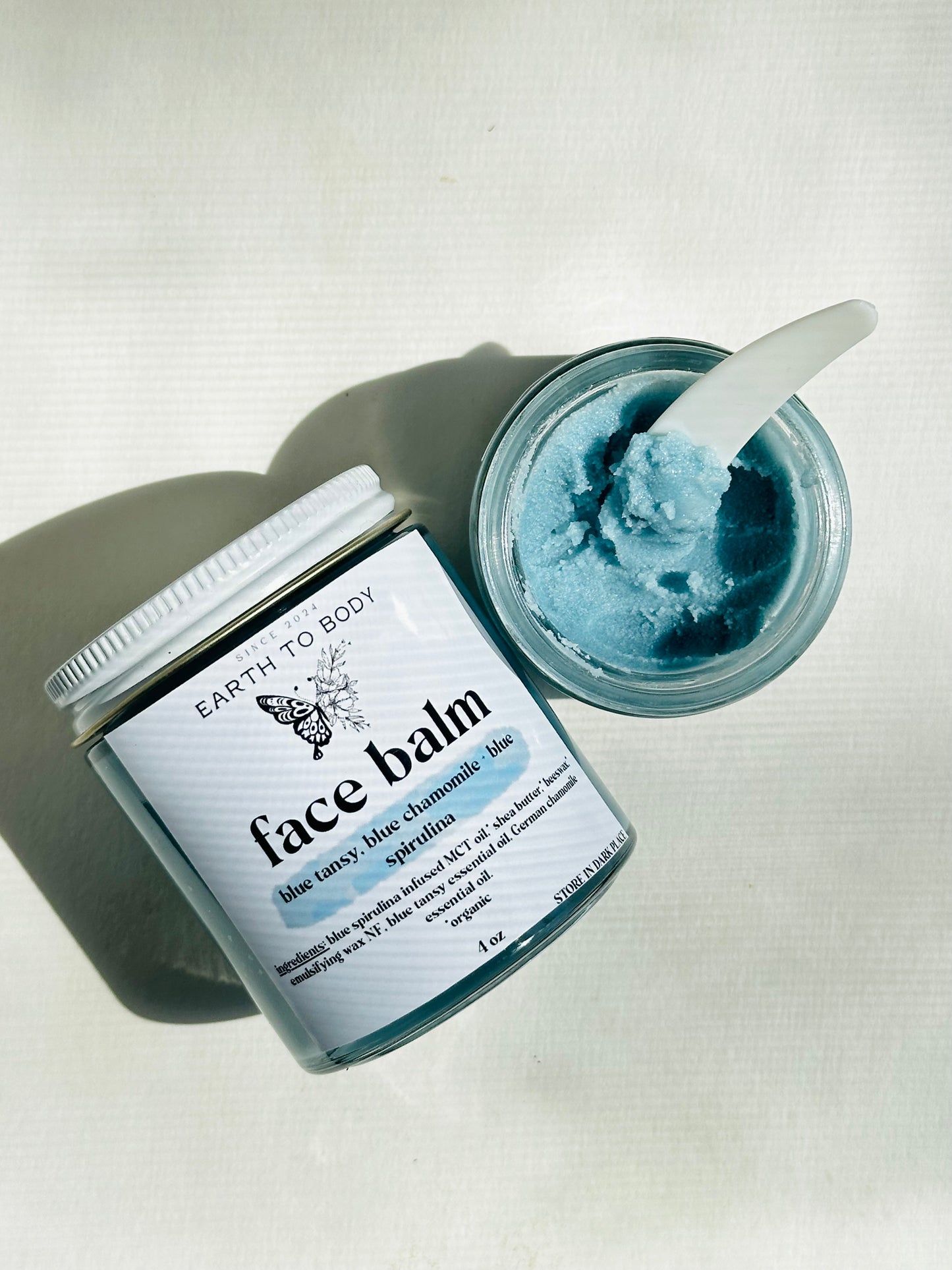 Infused Face Balm | blue tansy, blue chamomile + blue spirulina