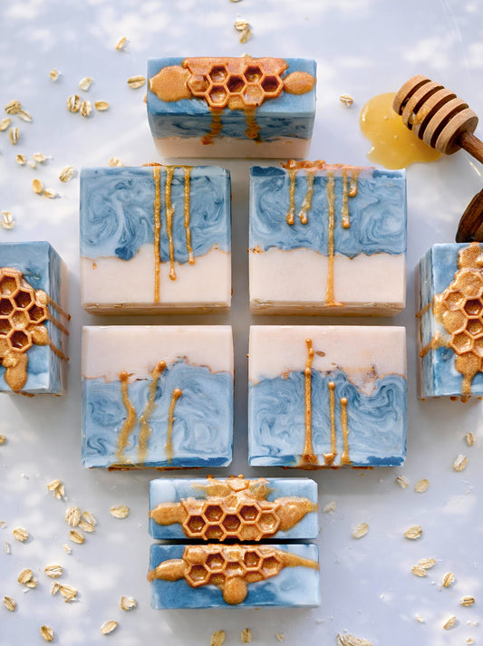 Handcrafted Bar Soap | blueberry honey crumble