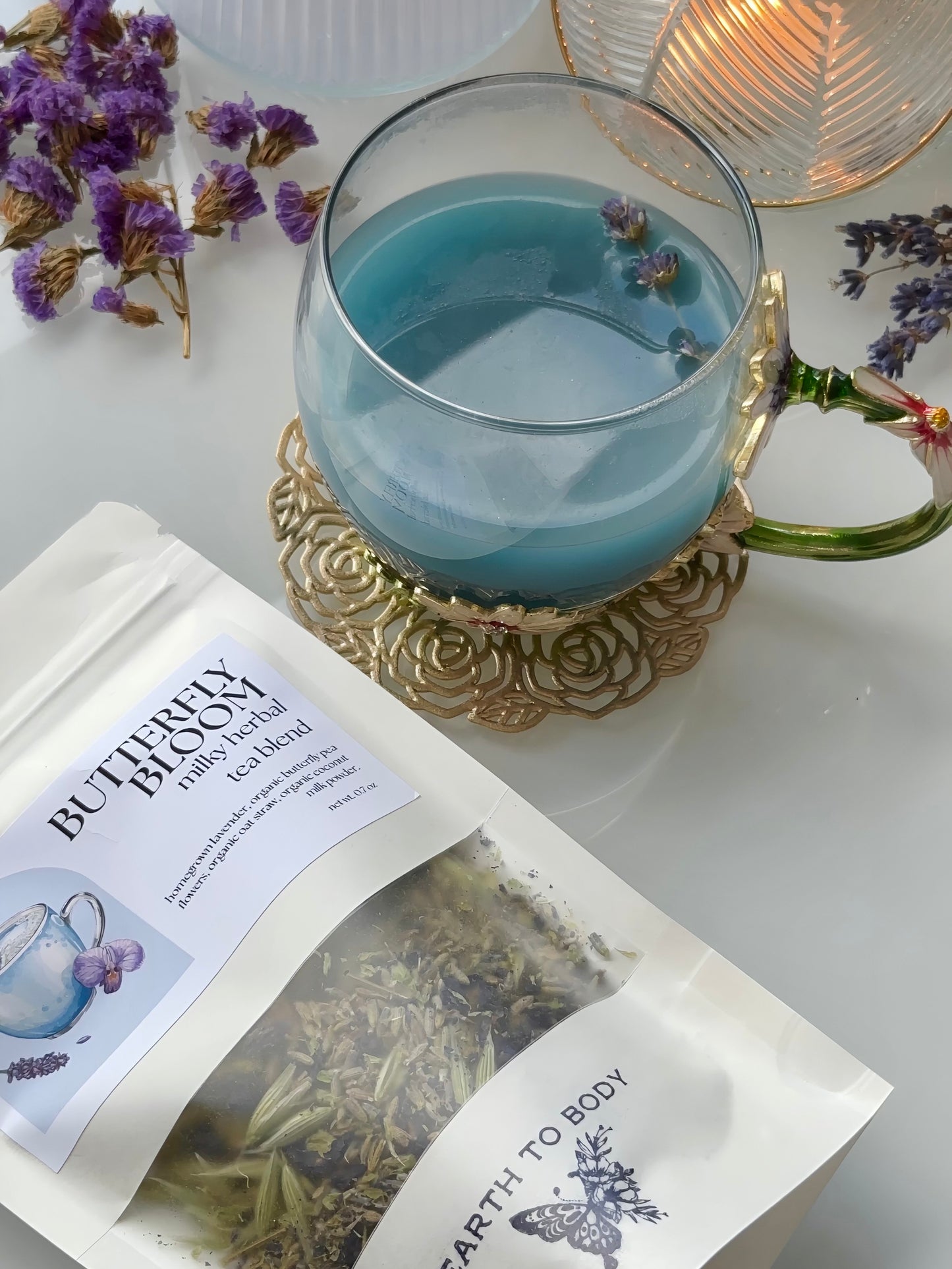 Milky Herbal Tea Blend | butterfly bloom