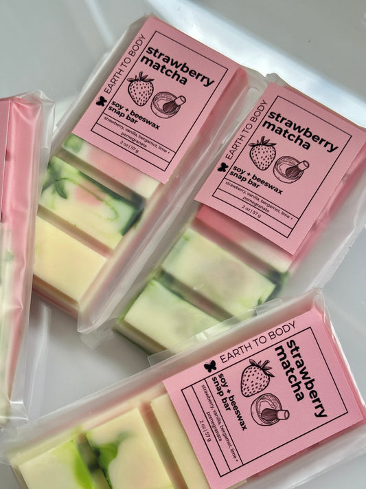 Soy & Beeswax Aromatherapy Melts | strawberry matcha
