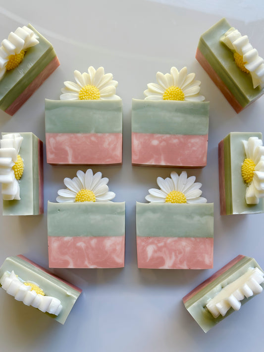 Shea Butter, Aloe & Goat Milk Soap | pastel daisies