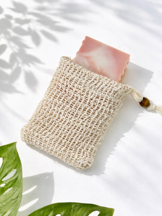 Reusable Soap Exfoliating Bag | natural sisal fiber