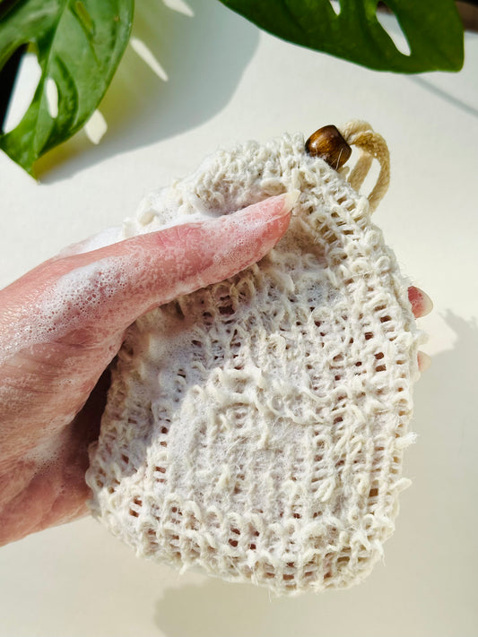 Reusable Soap Exfoliating Bag | natural sisal fiber