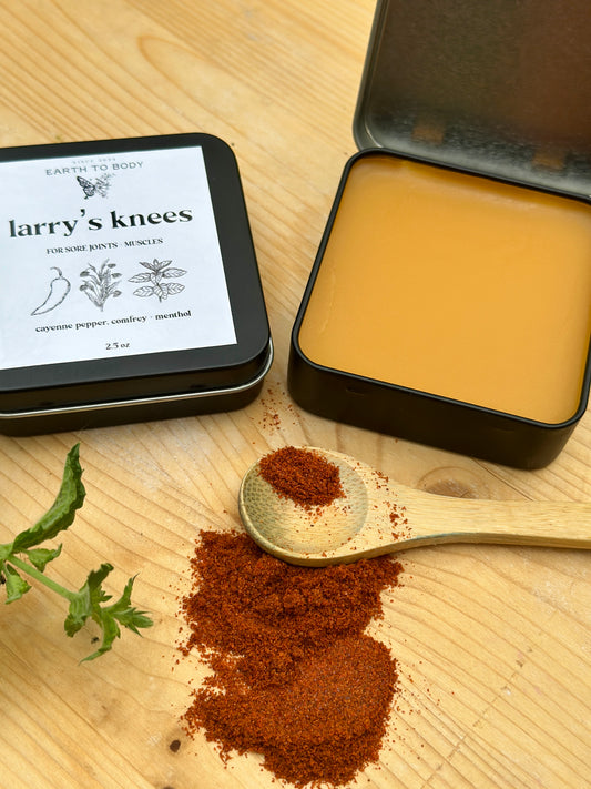 Larry’s Knees | herbal salve for sore joints + muscles