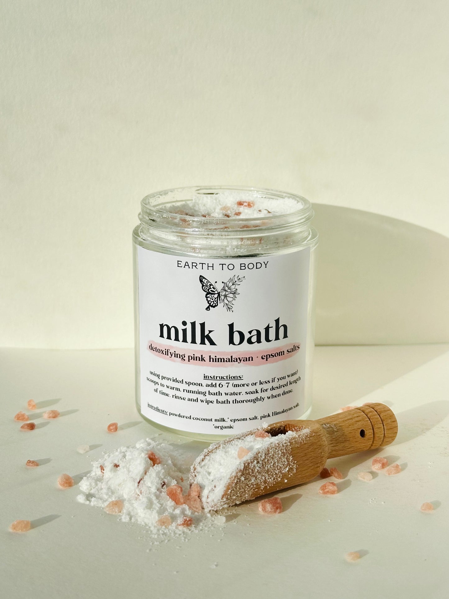 Milk Bath | detoxifying pink himalayan + epsom salts, coconut milk