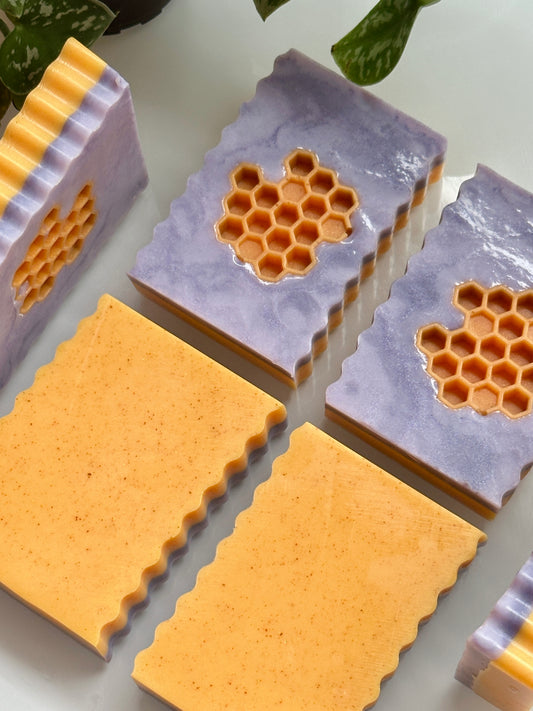 Shea Butter & Goat Milk Soap Batch | lilac + lavender honey