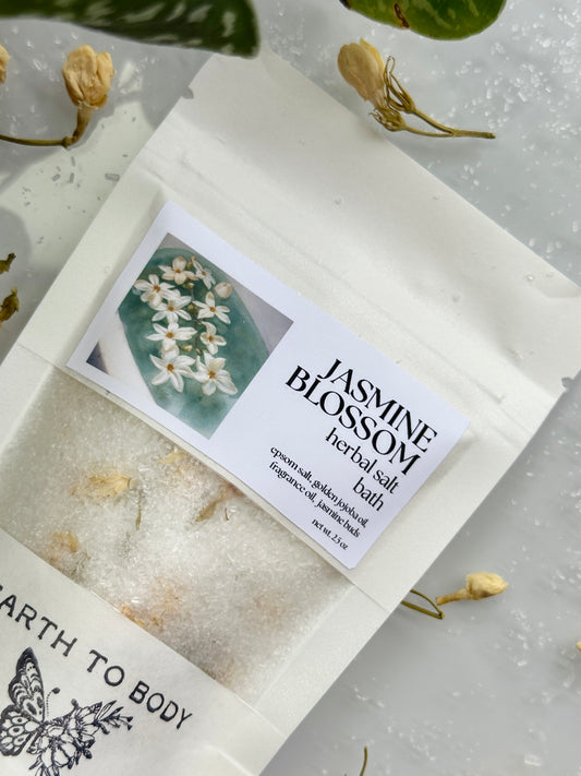 Single Use Herbal Salt Bath | jasmine blossom