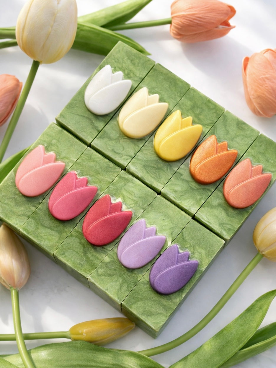 Handcrafted Bar Soap | springtime tulips