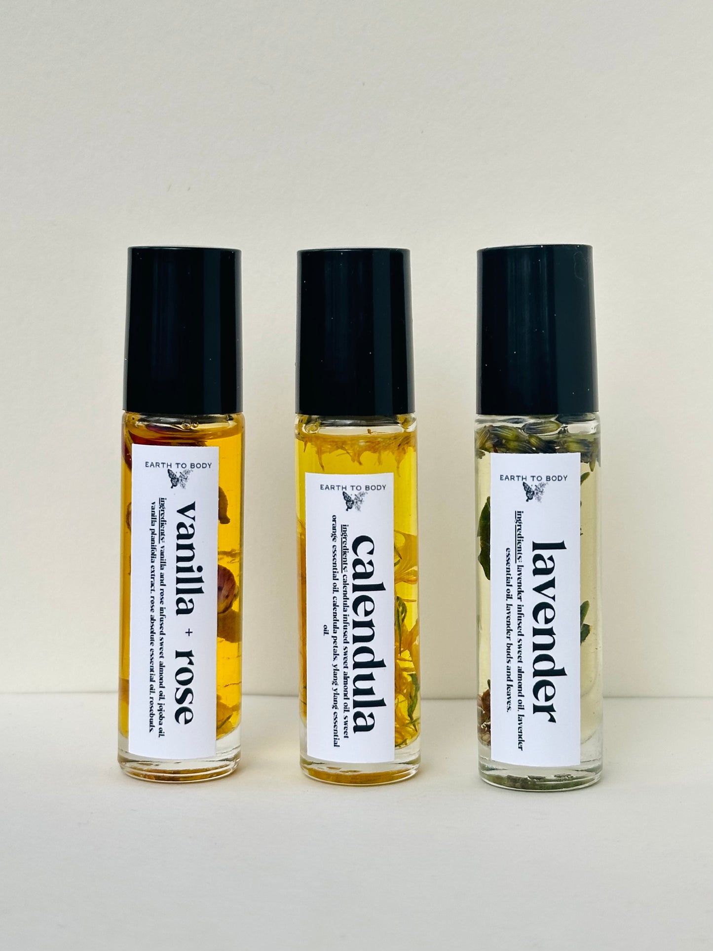 Herb Infused Oil Roll-Ons | with dried botanicals + essential oils