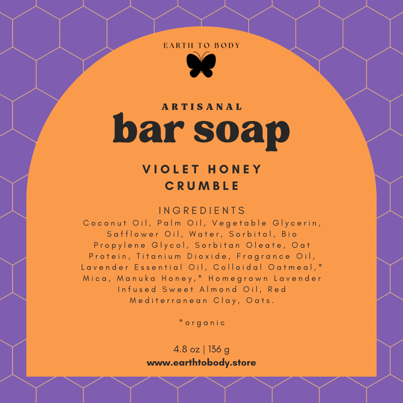 Handcrafted Bar Soap | violet honey crumble