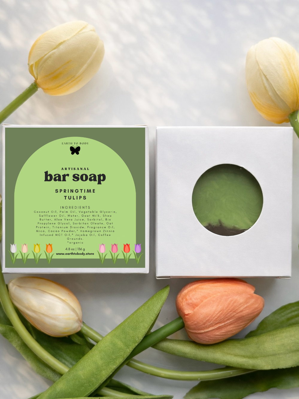 Handcrafted Bar Soap | springtime tulips